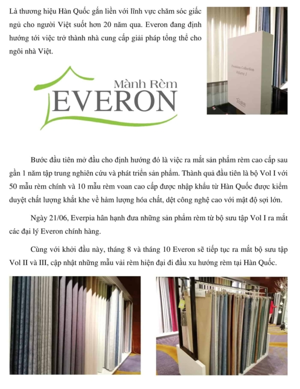 Everon – Chăn ga gối đệm Hàn Quốc