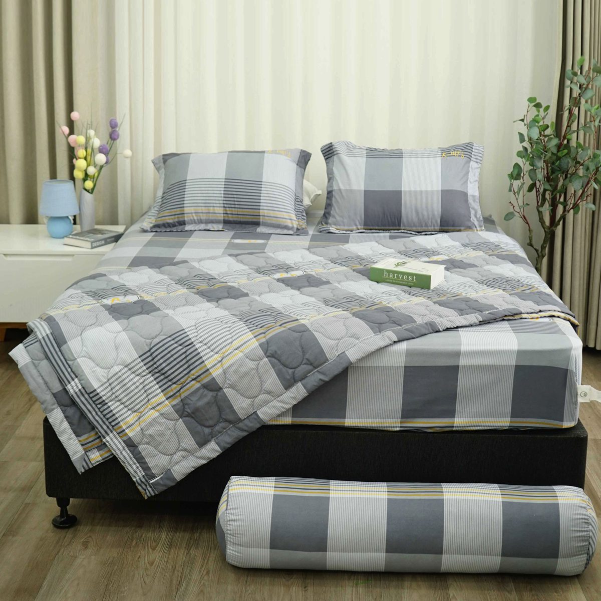 Bộ ga chun Microfiber KMP302_K-Bedding - NV 5 Bộ ga chun Microfiber KMP302_K-Bedding - NV