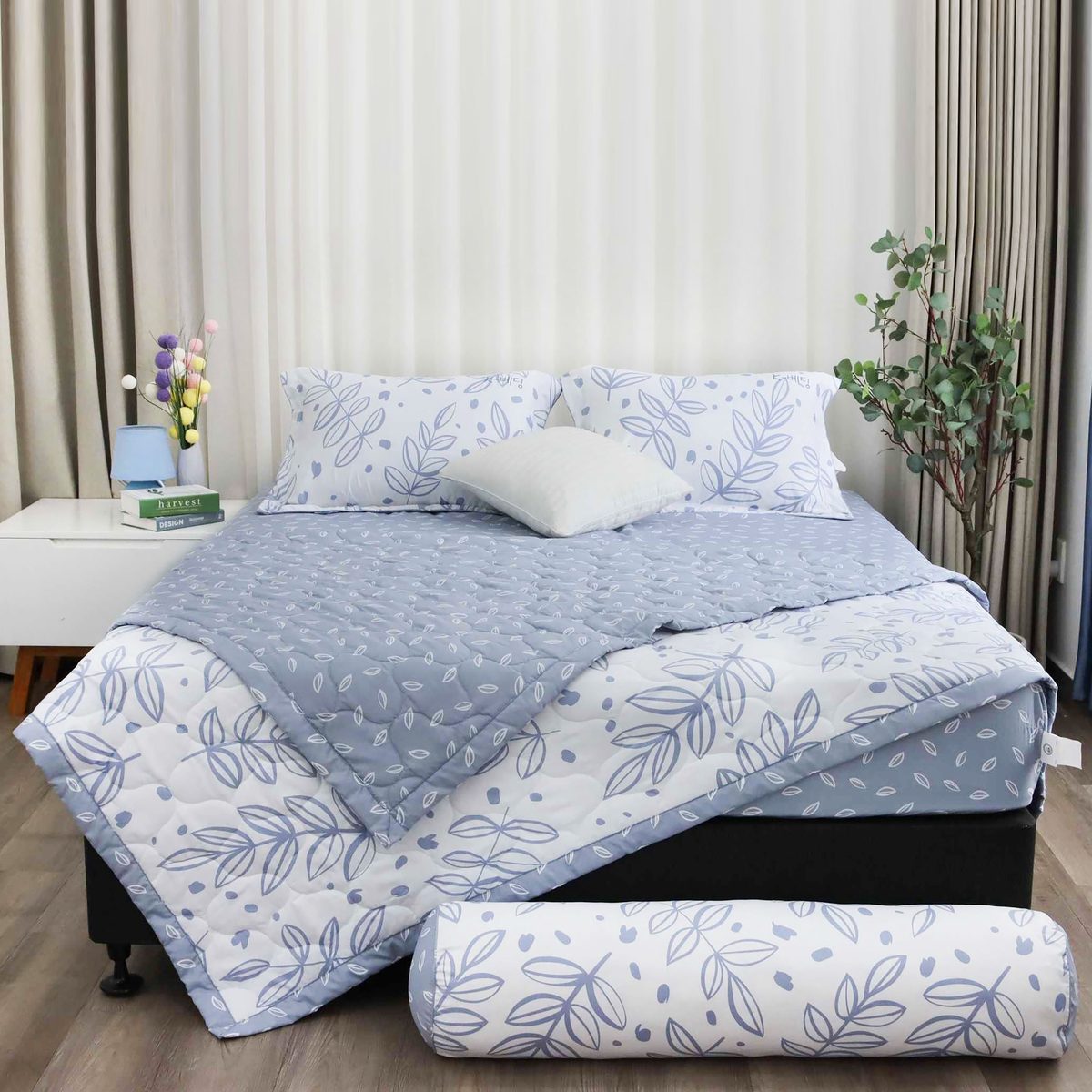 Bộ ga chun Microfiber KMP305_K-Bedding - NV 4 Bộ ga chun Microfiber KMP305_K-Bedding - NV