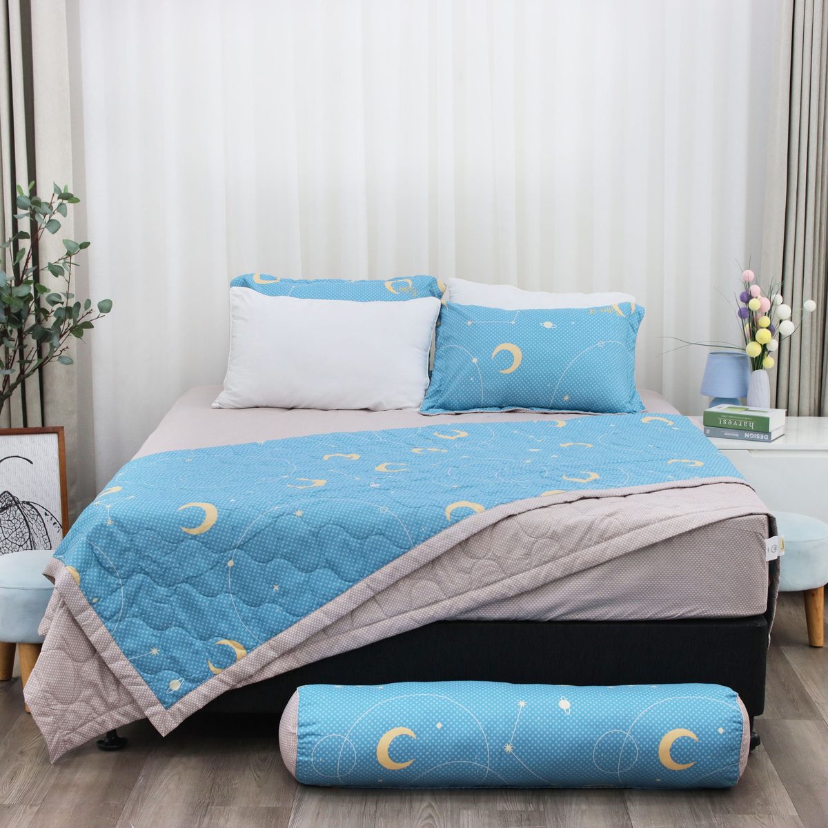 Bộ ga chun Microfiber KMP306_K-Bedding - NV 4 Bộ ga chun Microfiber KMP306_K-Bedding - NV