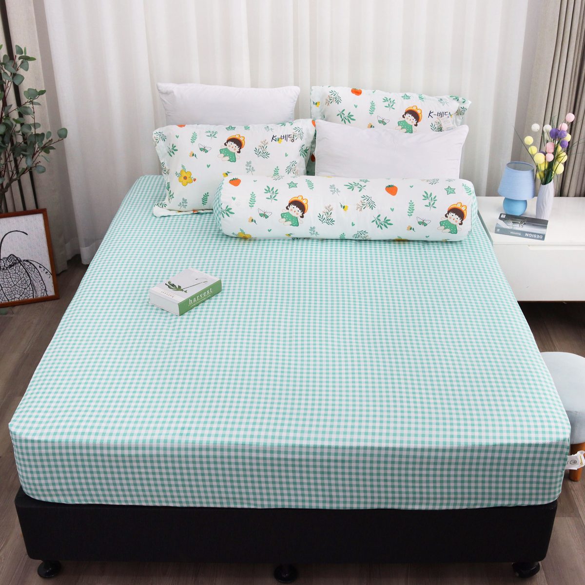 Bộ ga chun Microfiber KMP307_K-Bedding - NV 3 Bộ ga chun Microfiber KMP307_K-Bedding - NV