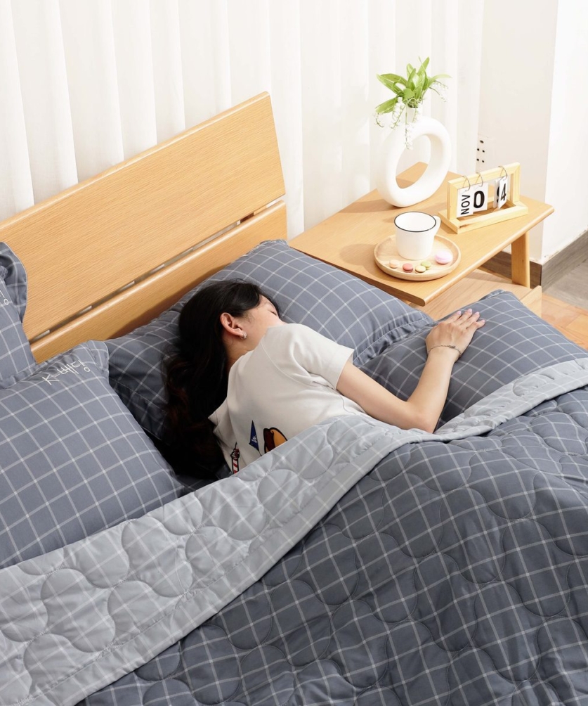Bộ ga chun chần Microfiber KMP501_K-Bedding - NV