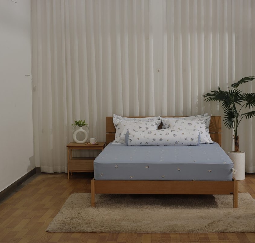Bộ ga chun chần Microfiber KMP502_K-Bedding - NV