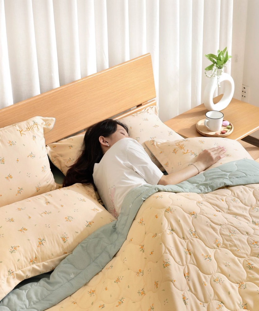 Bộ ga chun chần Microfiber KMP503_K-Bedding - NV