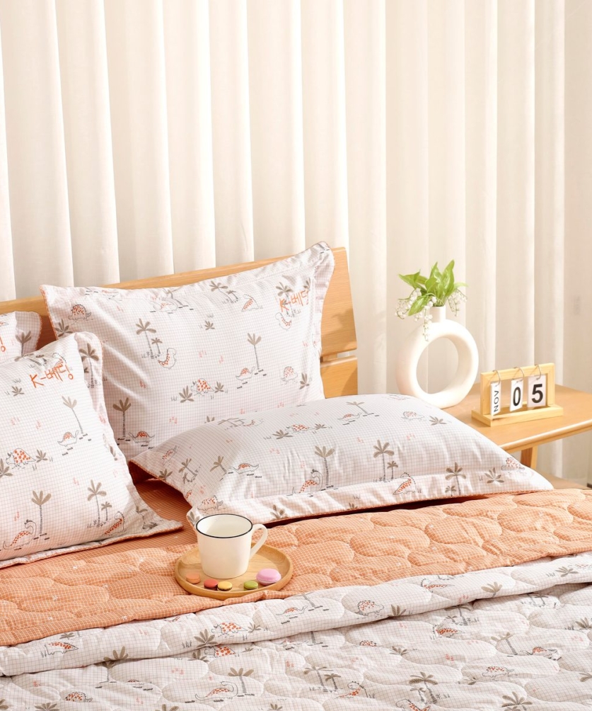 Bộ ga chun chần Microfiber KMP504_K-Bedding - NV
