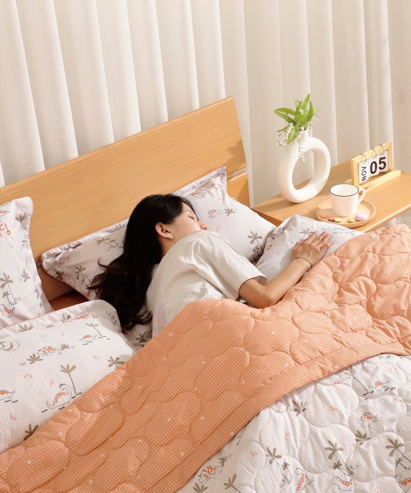 Bộ ga chun chần Microfiber KMP504_K-Bedding - NV