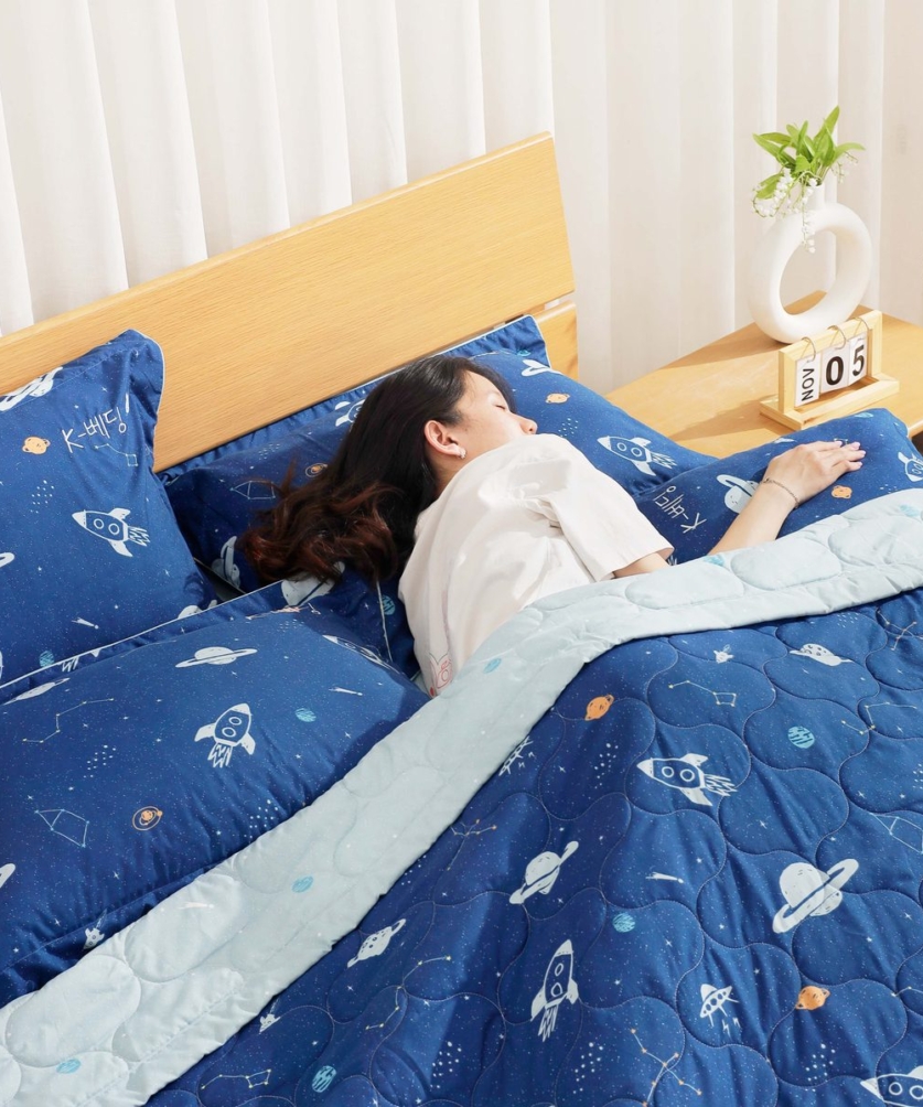 Bộ ga chun chần Microfiber KMP505_K-Bedding - NV