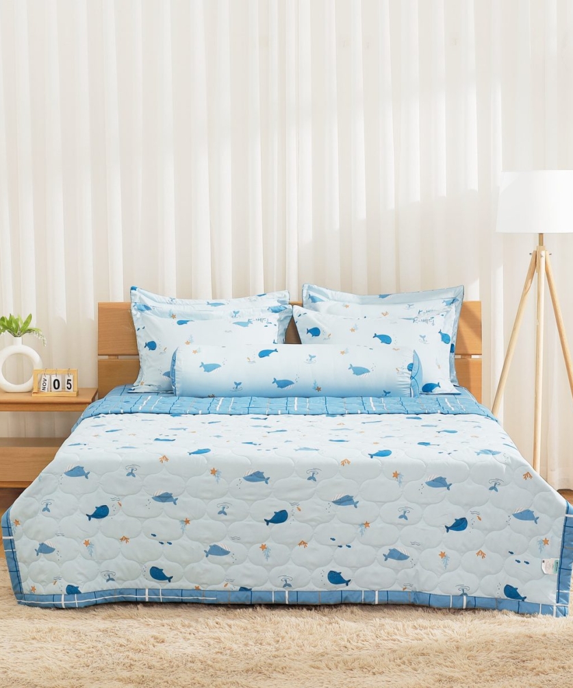 Bộ ga chun chần Microfiber KMP506_K-Bedding - NV