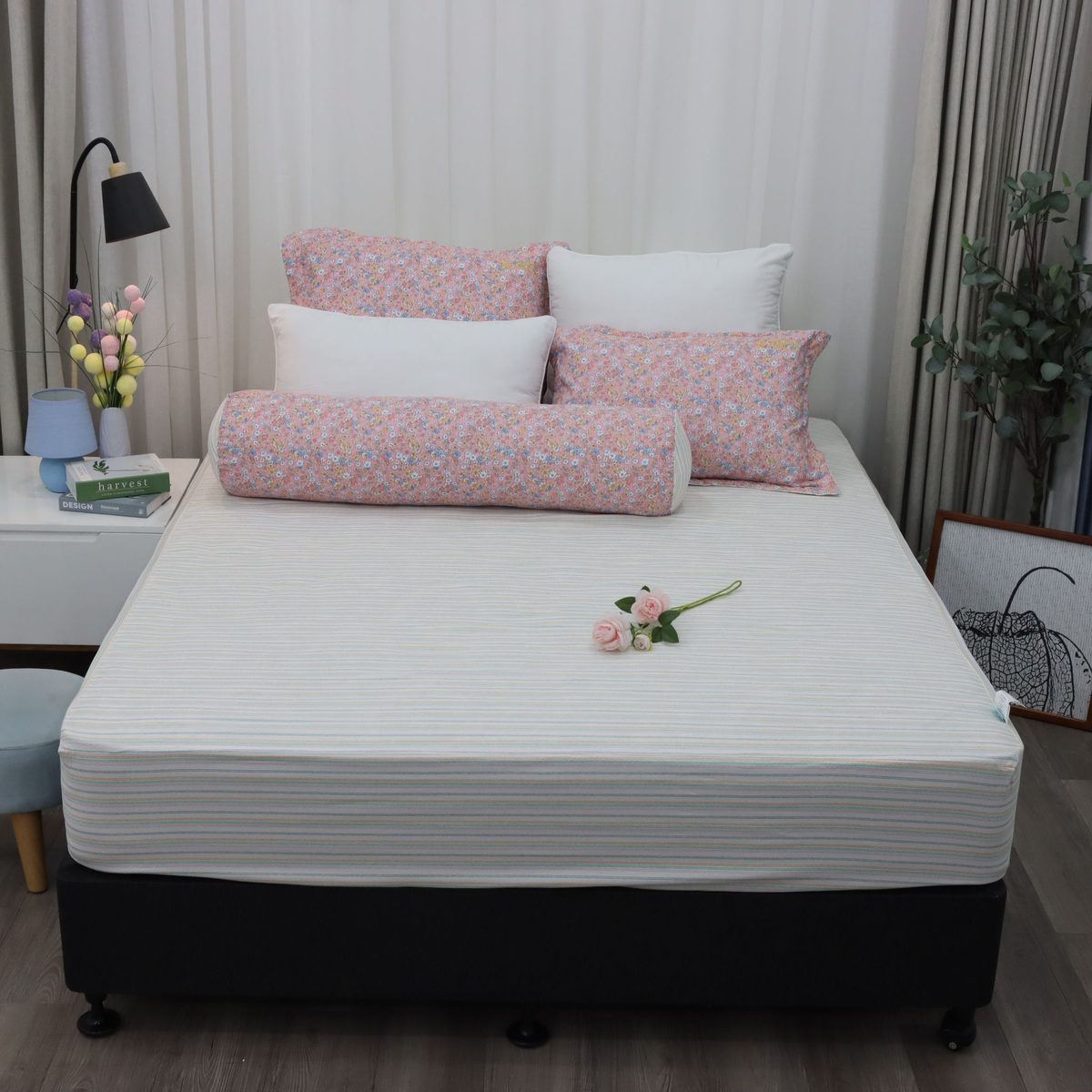 Bộ ga chun (chun chần) MicroTencel K-Bedding KMTP303_K-Bedding - NV 3 Bộ ga chun (chun chần) MicroTencel K-Bedding KMTP303_K-Bedding - NV
