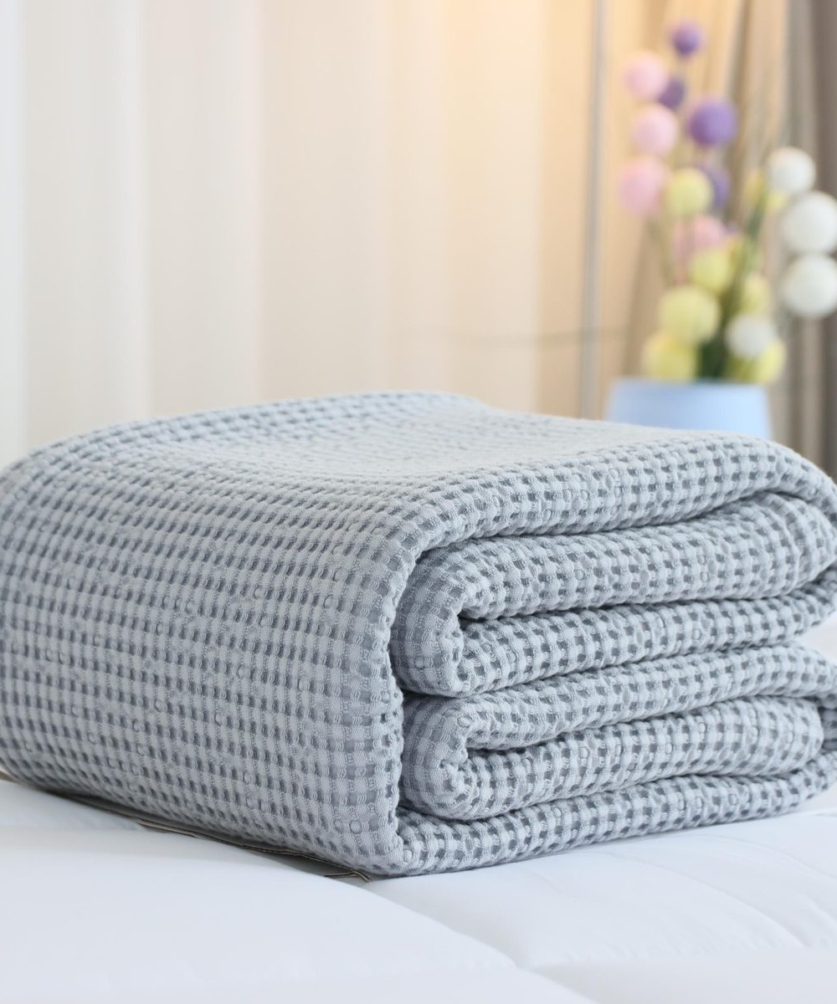Chăn văn phòng Cotton Modal Họa Tiết Tổ Ong_Kbedding - NV