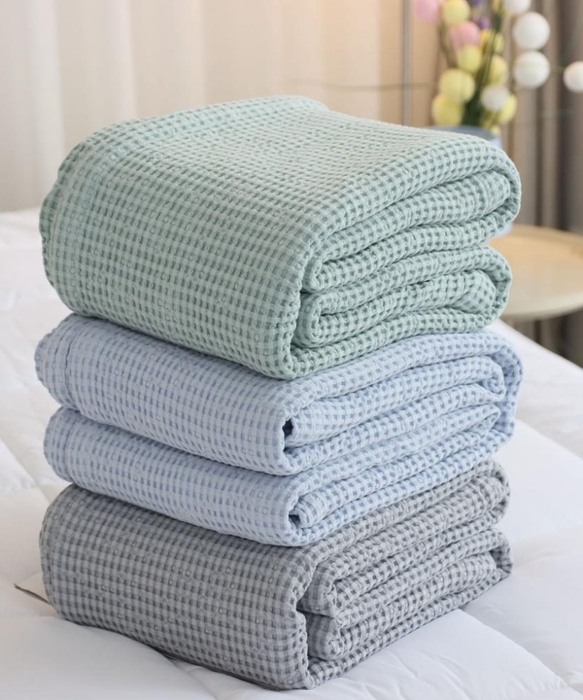Chăn văn phòng Cotton Modal Họa Tiết Tổ Ong_Kbedding - NV