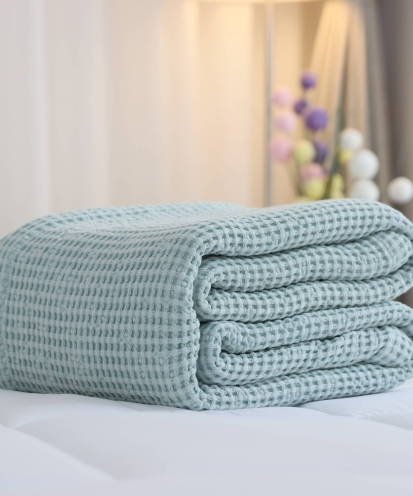 Chăn văn phòng Cotton Modal Họa Tiết Tổ Ong_Kbedding - NV
