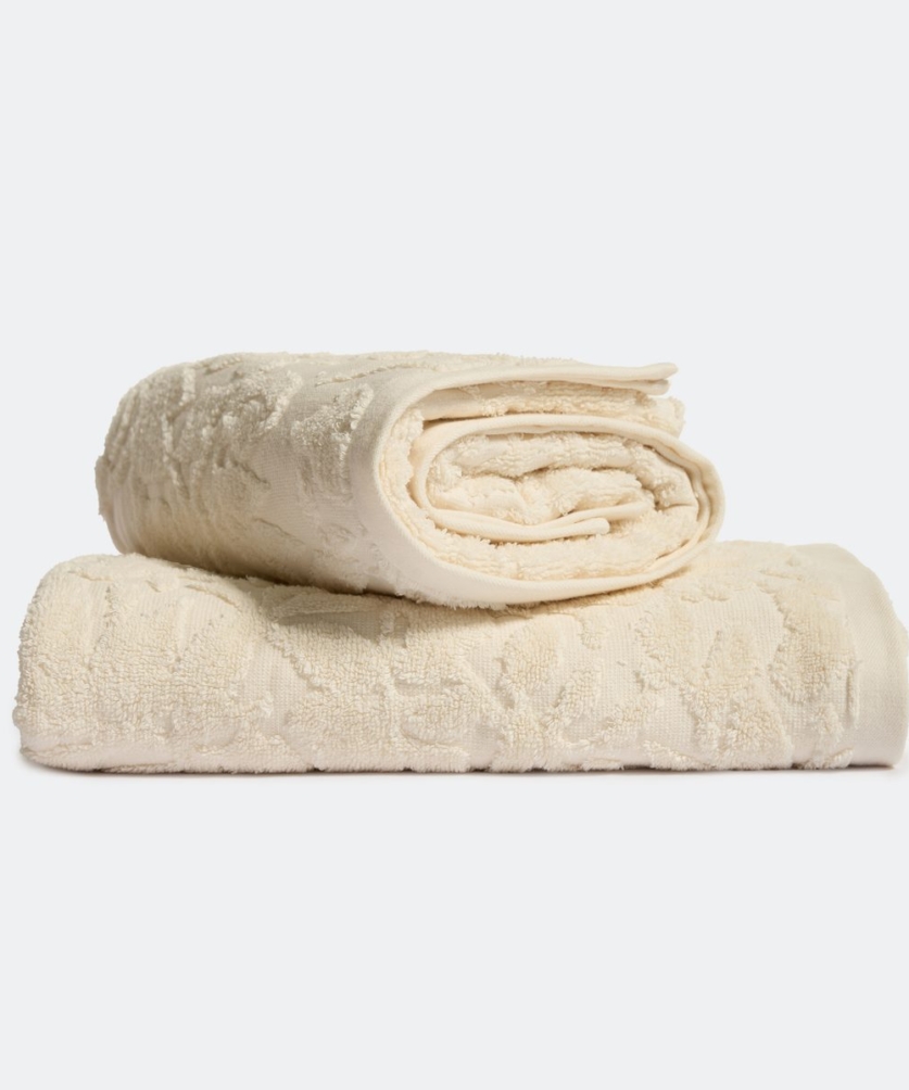 Khăn Cotton cao cấp - Họa tiết Hoa be