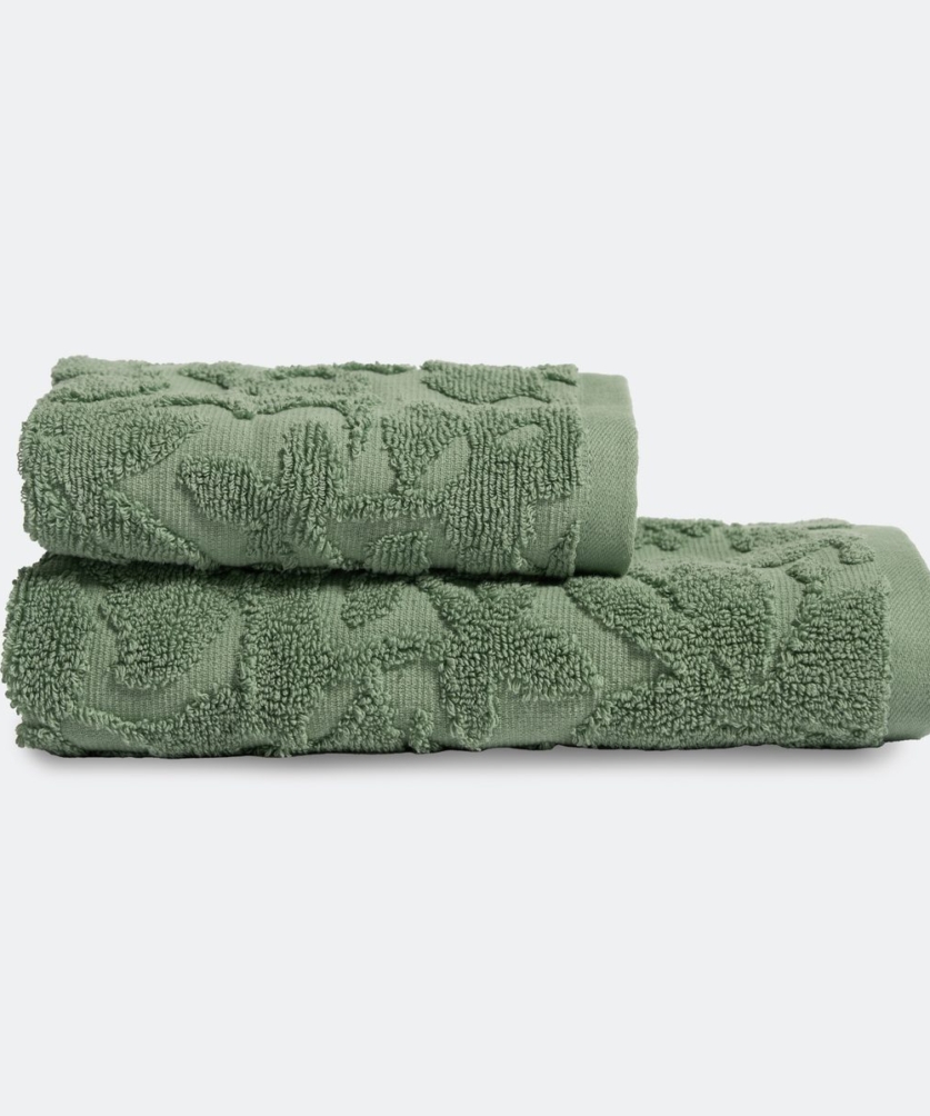 Khăn Cotton cao cấp - Họa tiết Hoa xanh