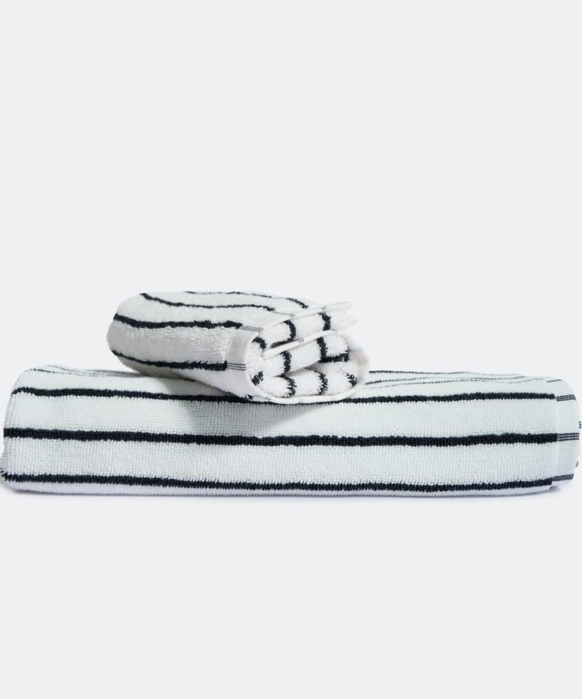 Khăn Cotton cao cấp - Họa tiết Sọc đen