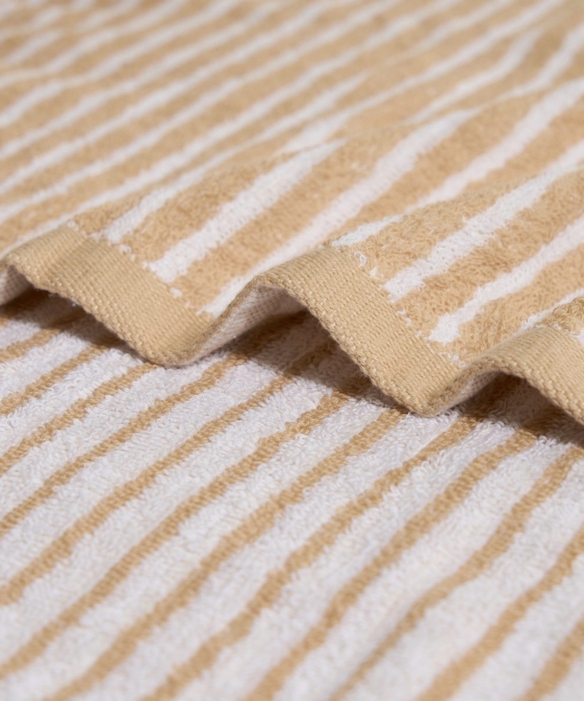 Khăn Cotton cao cấp - Họa tiết Sọc nâu