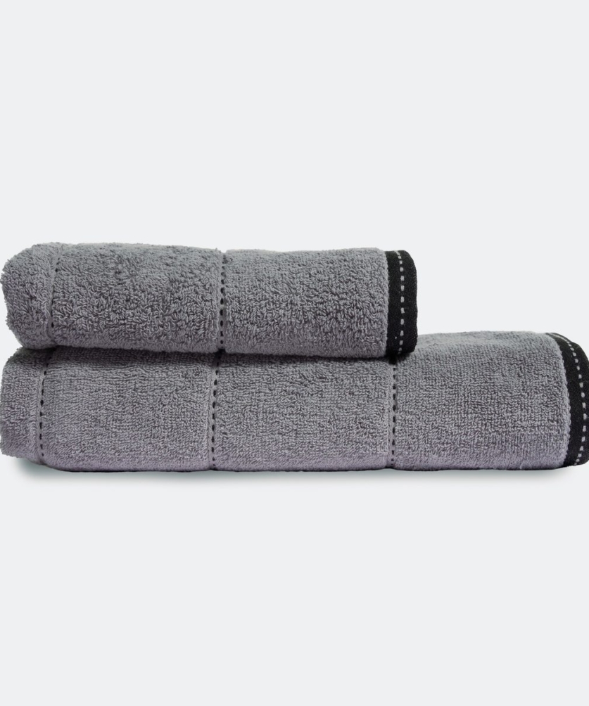 Khăn Cotton cao cấp - Họa tiết xám