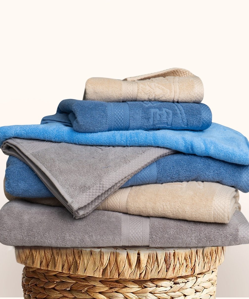 Khăn Cotton cao cấp - Họa tiết Xanh dương